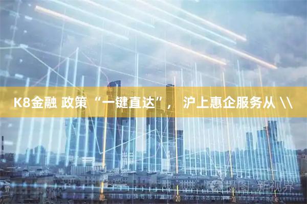 K8金融 政策 “一键直达”， 沪上惠企服务从 \